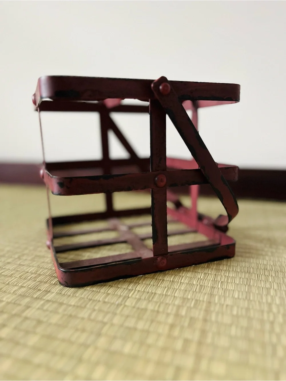 Vintage Rustic Metal Wine Caddy